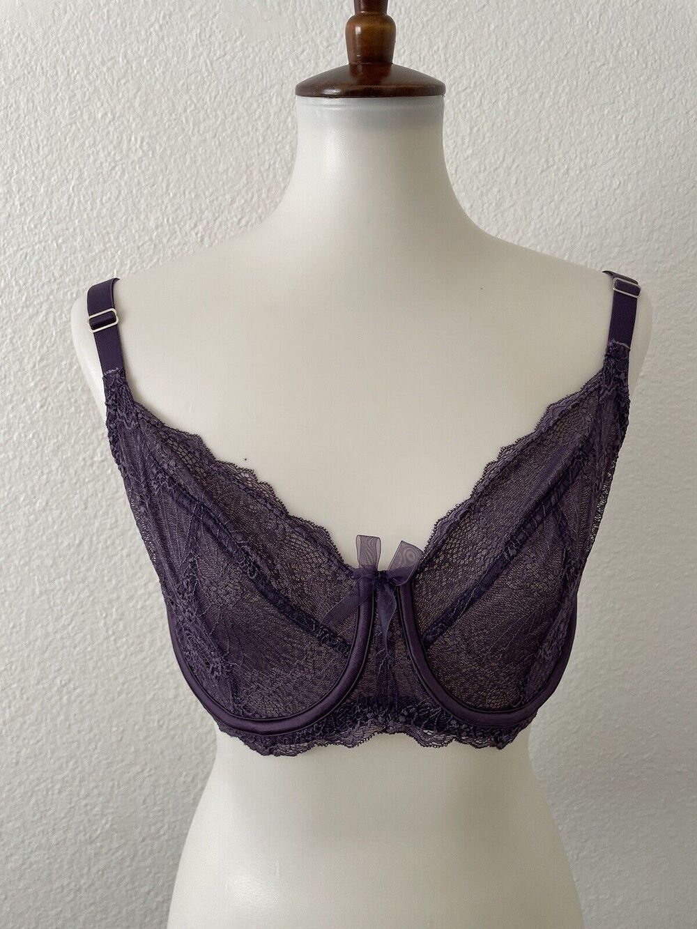 Adore Me Bra Hannalee Floral Lace Lingerie Romantic Goth Coquette Boudoir